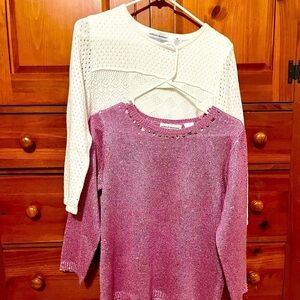 TWO Alfred Dunner Sweaters - Medium Petite